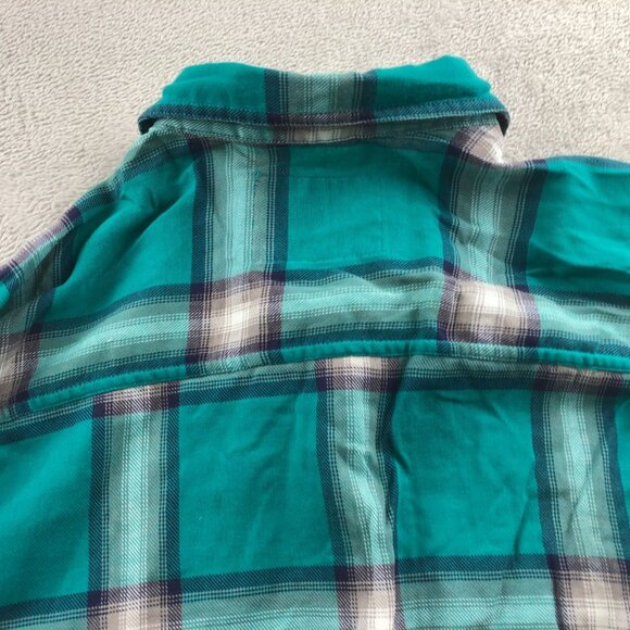 Levi's Mens Shirt Large Long Sleeve Plaid Button Up Classic Green Casual Y2K - Picture 15 of 16